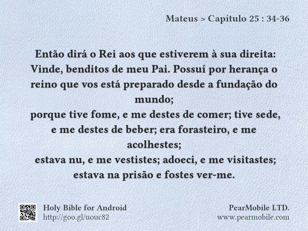 Mateus, Capítulo 25:34-36